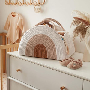 Bông dây bé tã Caddy tổ chức Giỏ Lớn bé tắm Caddy Vườn Ươm bin sơ sinh cần thiết giỏ - Product Image 1