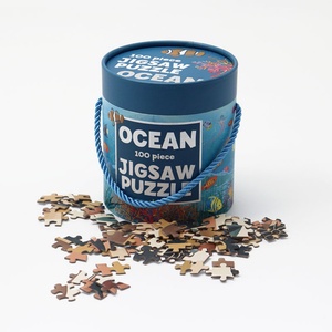 Boîte d'emballage en papier personnalisée avec logo, puzzle, cadeau, recyclable, cylindre en papier rond avec corde pour jouets, puzzles - Product Image 1