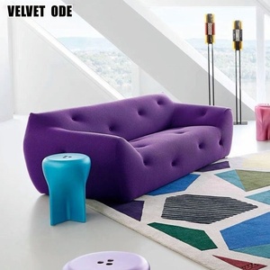 Ensemble de canapés en tissu convertible, écologique et lavable, de style minimaliste et décontracté, pour <span class=keywords><strong>villa</strong></span> en <span class=keywords><strong>France</strong></span> - Product Image 1