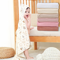 Handuk Mandi Bayi Desain Ponco Berkerudung Bahan Katun Rajut Cepat Kering Ramah Lingkungan Dapat Digunakan Kembali Terlaris Logo Kustom Rumah