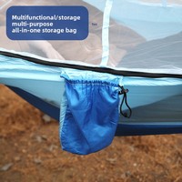 210T Nylon Lichtgewicht 680g Campinghangmat Klamboe Anti-omrollen 200kg Capaciteit Draagbaar voor Buiten Patio Binnen