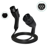 Câble d'extension pour chargeur de véhicule électrique de type 2, 16A/32A, 3,5kW/7kW, 5m, norme européenne IEC 62196, cordon de charge pour voiture électrique de type 2