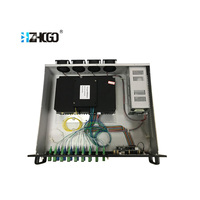 Amplificador Óptico WDM HC HC-EA1550 de 8 Puertos y 1550nm, EDFA 8*22dBm, Soluciones FTTH FTTx, Conectores SC/APC y SC/PC, Garantía de 3 Años