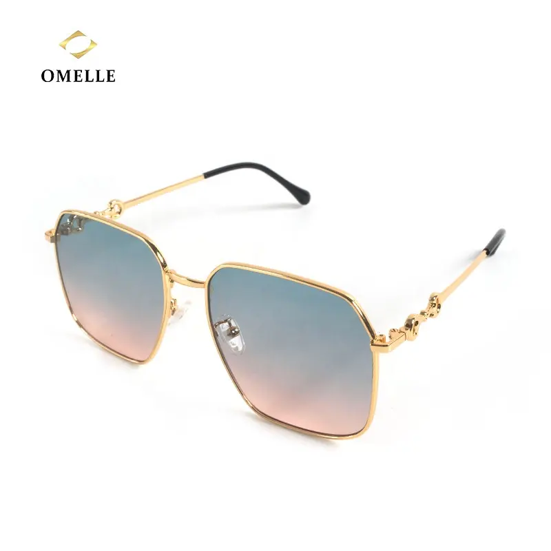 OMELLE erkek Metal güneş gözlüğü özel Logo tasarımcısı gözlük abd Sunglass