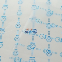 Système de fermeture de couche pour adultes pas cher prix mat brillant BOPP Film enduit de silicone imprimé PP bande frontale matériel de couche-culotte pour bébé