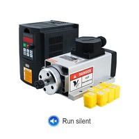 Kit moteur de broche carré refroidi par air HLTNC 1,5 kW 110 V/220 V 1500 W avec variateur de fréquence 1,5 kW et jeu de pinces ER11 pour routeur CNC et fraisage