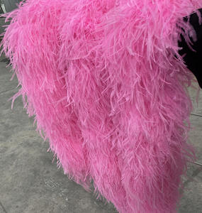 HS งูเหลือมขนนกกระจอกเทศสีแดง1ply เป็นมิตรกับสิ่งแวดล้อมขายดีสำหรับงานแต่งงานจบการศึกษาตกแต่งวันวาเลนไทน์สีดำสีรุ้งสีชมพู - Product Image 3