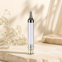 Flacon pompe airless 10 ml en plastique AS, doré/argenté, pour cosmétiques, sérum et acide hyaluronique – Emballage vide