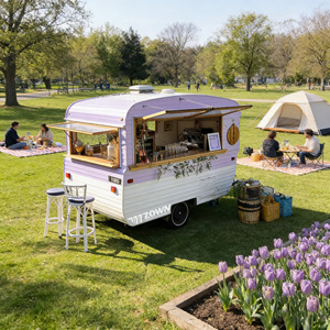ZOWN Electric Mobile Food Cart with 2-Year Warranty Customizable Color & Size for Outdoor Street Vending - Product Image 1