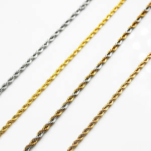 BMZ 2024 cadenas de cuerda de alta calidad 60*0,3 <span class=keywords><strong>cm</strong></span> Stock IP chapado en oro Real EE. UU. Color champán 24 pulgadas collares Unisex cuerda hombres - Product Image 1