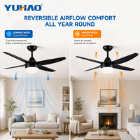 Ventilador de Techo BLDC Silencioso de 48 Pulgadas con 4 Aspas de ABS, Fabricación OEM ODM, para Villas, Resorts, Hogares, Comedores y Salas de Estar