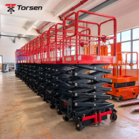 Plateforme de travail aérienne autopropulsée électrique mini-ciseaux 300 kg, hauteur de travail 5 m, 5,9 m, 6,8 m