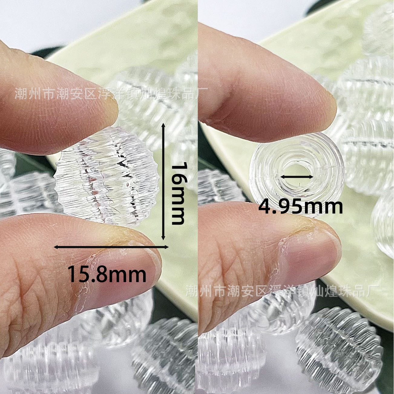 Grand trou fileté transparent 319