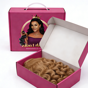 Caja de Embalaje de Cartón Corrugado Personalizada para Cosméticos, Cabello/Pelucas, Impresión Personalizada OEM, Venta al Por Mayor - Product Image 4