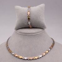 Parure bijoux assortie maillons forme larme élégante tendance, bijoux de gros urbain