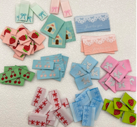 Noeud petite étiquette latérale tissu fait à la main demi pli étiquette couture bricolage accessoires tissage étiquette