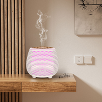 Diffuseur d'huiles essentielles ultrasonique de 140 ml, design creux, lumière LED, brume fraîche, humidificateur d'arômes, maison, bureau, spa