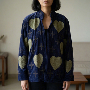 Chaqueta Bomber de Terciopelo para Mujer, Elegante, Cuello Mao, Bordado, Manga Larga, Estilo Otoñal, Transpirable, Ecológica, de Seda, Marca Alif - Product Image 3