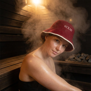 Chapeau de sauna en feutre de laine mérinos avec logo de marque personnalisable, bonnet de douche améliorant la tenue des cheveux, chapeau de sauna protecteur pour les cheveux - Product Image 6