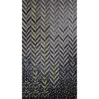 Mosaïque de verre en forme de losange de couleur bleue, imperméable, pour salle de bain, carrelage de puzzle floral, carrelage mural en verre cristal fait à la main, mosaïque dégradée