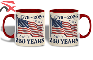 Nouvelle tasse à <span class=keywords><strong>café</strong></span> en céramique 2026 pour l'anniversaire <span class=keywords><strong>du</strong></span> 250e anniversaire de l'Amérique, avec anse rouge - Product Image 3