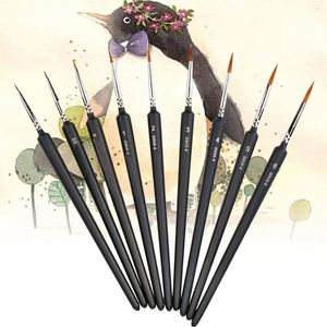 Ensemble de pinceaux de qualité supérieure en poils de zibeline, miniatures, pour détails, peinture artistique, dessin d'ongles et fournitures artistiques - Product Image 6