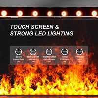 Insert de cheminée électrique à flamme 3D réaliste, contrôle par application à distance, thermostat réglable, écran LCD, encastrable, métal, 31,6 pouces pour