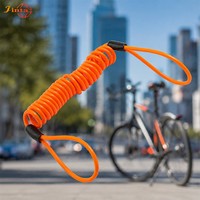 Câble de rappel en spirale Jinta 3,5*1500mm orange haute visibilité pour casque et stationnement temporaire