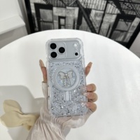 Nouveauté Coque de téléphone portable incassable avec couche d'époxy scintillante et accessoire nœud pour HONOR X7E PLUS 5G