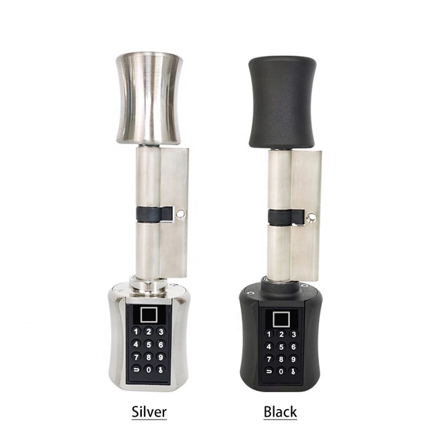 Tuya App Fingerprint Password Smart Cylinder Digital Door Lock for Wood Door Zinc & Aluminum Alloy