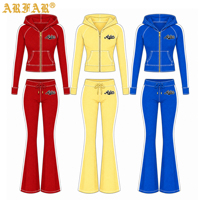 Leveranciers Kleding Op Maat Gebreide Waffle Hoodie Joggingpak Nieuw Ontwerp Zijstreep Uitlopende Sweatpants Y2K Trainingspak 2-delig