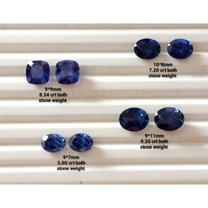 Zafiro Azul Cultivado en Laboratorio, Gema Suelta, Corte Personalizado en Múltiples Formas, Alta Claridad, Calidad Premium, para Joyería Artesanal - Product Image 3