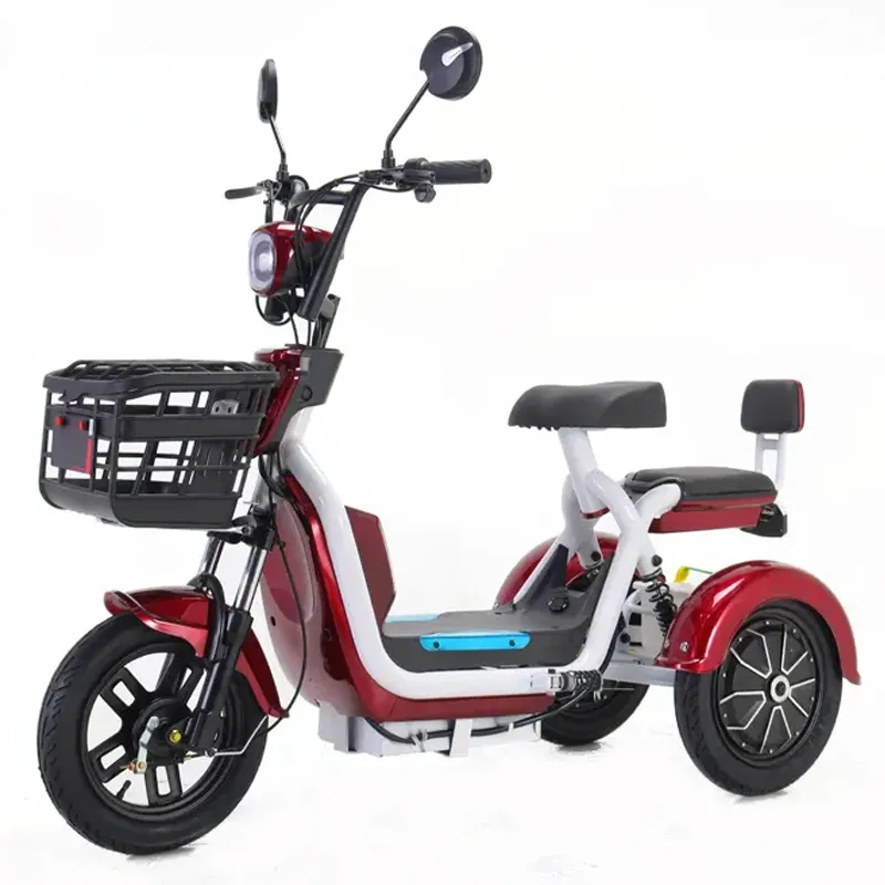 Bicicleta eléctrica de 3 ruedas, ciclomotor con pedales, 350w, 500w, 48v