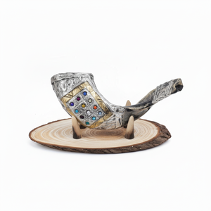 Corne de Chofar israélienne traditionnelle authentique, finition semi-polie, parfaite pour les rituels juifs, les célébrations et les collectionneurs - Product Image 1