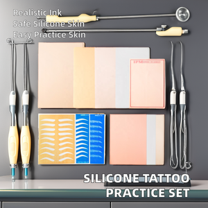 Accesorios de maquillaje permanente de piel de práctica de silicona de 2 lados para entrenamiento de tatuajes de <span class=keywords><strong>cejas</strong></span> - Product Image 6