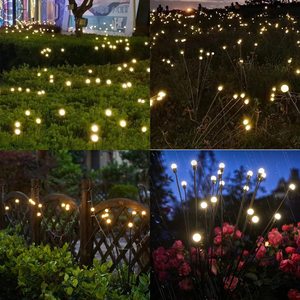 Balancement luciole <span class=keywords><strong>lampe</strong></span> paysage lumières jardin extérieur étanche feu d'artifice vacances lumière Starburst <span class=keywords><strong>solaire</strong></span> luciole lumière pour déco - Product Image 5