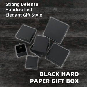 Black Rigid Paper <b>Gift</b> <b>Box</b> Square <b>Jewelry</b> Packaging <b>Box</b> <b>for</b> Watch Ring Necklace Earring Bracelet - Product Image 2