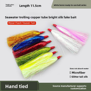 <span class=keywords><strong>Leurre</strong></span> de pêche réfléchissant en Mylar avec queue scintillante et streamer, imitation réaliste <span class=keywords><strong>pour</strong></span> la truite, le bar et les poissons prédateurs en <span class=keywords><strong>eau</strong></span> <span class=keywords><strong>douce</strong></span> et salée - Product Image 6