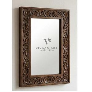 Espejo de Pared de Madera Art Deco Hecho a Mano de Lujo, Espejo Decorativo Ligero y Ecológico VIVAAN ART CRAFT, Grosor Personalizado para - Product Image 1