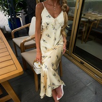 Nouvelle Robe Nuisette en Dentelle Col V Style Resort Printemps/Été 2026, Robe Sirène Vintage d'Inspiration Européenne et Américaine pour le Marché International