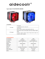Refroidisseur d'air pour processeur avec ventilateur de 120 mm pour Intel I7 I9 Ryzen |   Refroidissement de processeur haute performance pour AM4 AM5 LGA1700