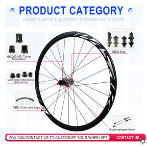 Jeu de roues de vélo de <span class=keywords><strong>route</strong></span> 700C 24h avec frein à disque Center Lock, moyeu HG MS XDR, 12 vitesses, QR 9x100 10x135 THRU 152x100 12x142mm pour vélo de cross-country - Product Image 2