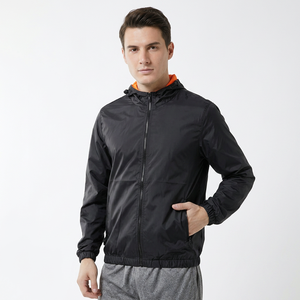 Men's Hooded Color Blocking Windproof Polyester/Nylon Windbreaker Jacket Autumn Outdoor Wear Half Zip Closure Regular Fit - Product Image 1