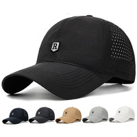 Nouvelle Casquette de Baseball Style R pour l'été, Panneau Arrière Perforé, Broderie Pare-Soleil ; Casquette Décontractée Tendance et Ajustable