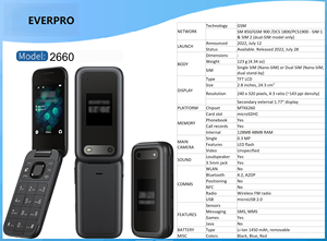 Téléphone portable à clavier 2660 version 2022 4G, téléphone à clapet avec gros boutons, grand écran, longue autonomie, débloqué, téléphone à fonctions de base - Product Image 5