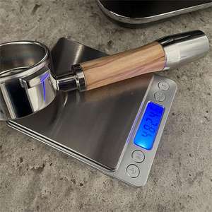 Portafiltro sin Fondo, Compatible con el Portafiltro Barista Express, con Portafiltro de Acero Inoxidable y Mango de Madera de Olivo - Product Image 5