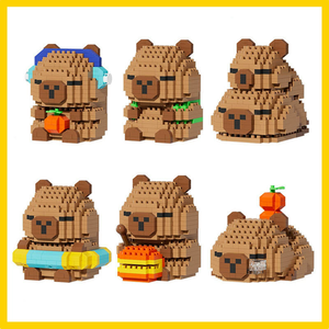 水豚创意雕像兼容迷你积木、装饰用品、儿童玩具礼品 - Product Image 2