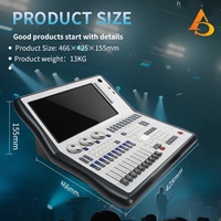 Consola de Control de Iluminación de Escenario Aicpose IP33, 20 Teclas de Función Macro Personalizables, Controlador DMX Quartz, Garantía de 2 Años