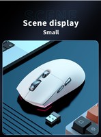 Souris de jeu sans fil avec capteur optique PAW3395 26K DPI, 3 modes, 2.4G USB C filaire, BT, mini souris ergonomique pour PC, ordinateur portable, ordinateur de bureau