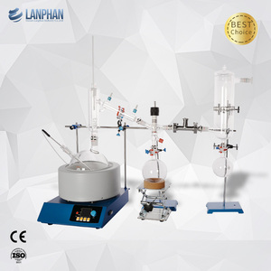 Equipo de laboratorio de <span class=keywords><strong>vidrio</strong></span> Lanphan Kit de sistema de destilación al vacío 2L 5L 10L 20L Destilación de ruta corta - Product Image 5